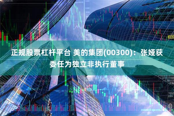 正规股票杠杆平台 美的集团(00300)：张娅获委任为独立非执行董事